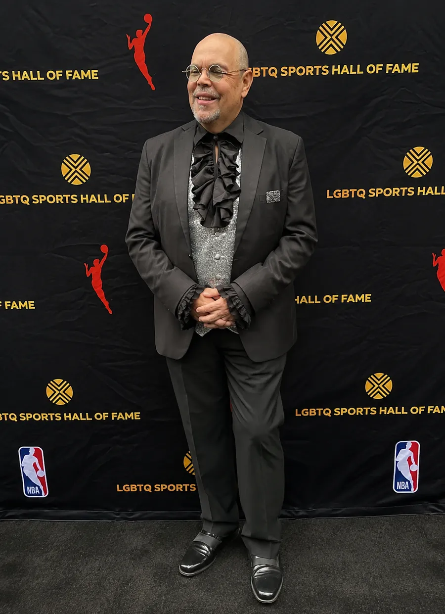 Wilfredo on the carpet at an LGBTQ Sports Hall of Fame event